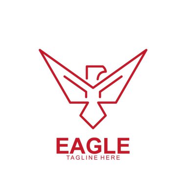 Kartal logosu ve modern konsept. Kartal simgesi tasarımı. Vektör İllüstrasyonu