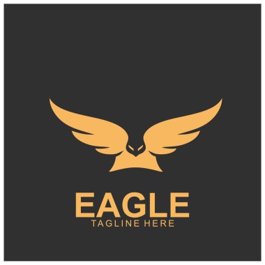 Kartal logosu ve modern konsept. Kartal simgesi tasarımı. Vektör İllüstrasyonu