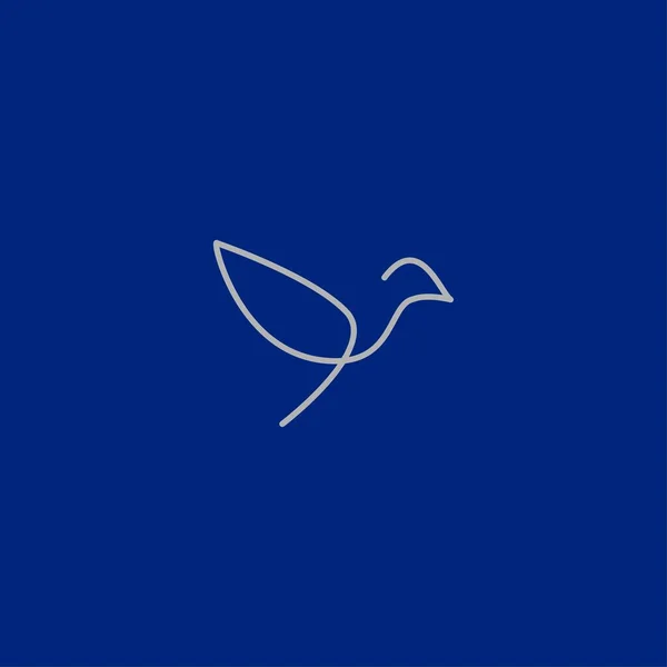 Modern konseptli birinci sınıf kuş logosu. Kuş simgesi vektör illüstrasyonu