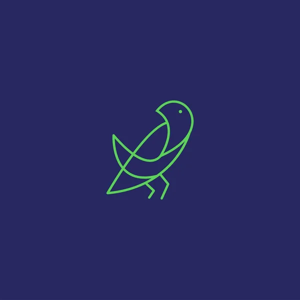 Logo Premium Bird Avec Concept Moderne Illustration Vectorielle Icône Oiseau — Image vectorielle