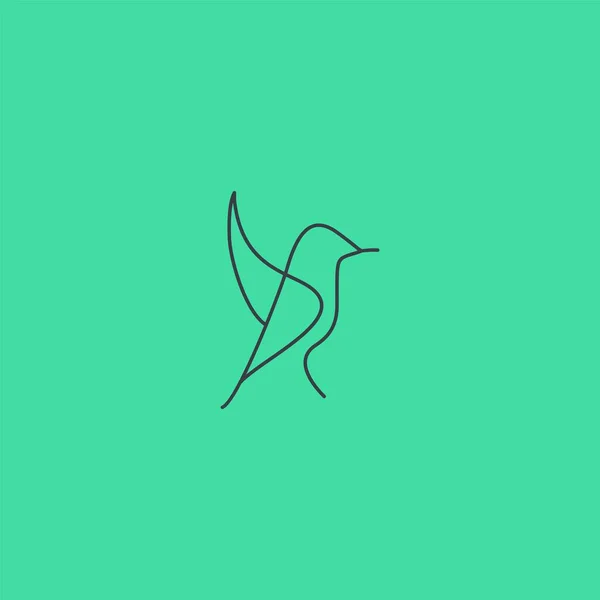 Logo Premium Bird Con Concepto Moderno Icono Pájaro Vector Ilustración — Vector de stock