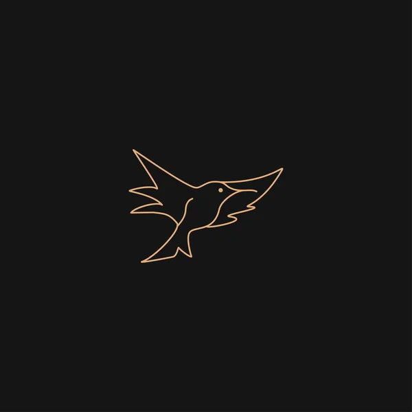 Logo Premium Bird Nowoczesną Koncepcją Ilustracja Wektora Ptaka — Wektor stockowy