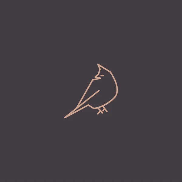 Premium Bird Logo Med Modernt Koncept Fågelikon Vektor Illustration — Stock vektor