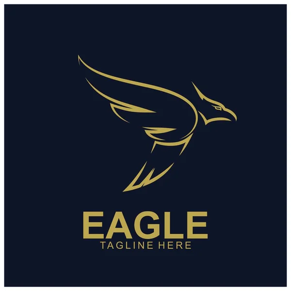 Logo Eagle Con Concetto Moderno Design Dell Icona Dell Aquila — Vettoriale Stock