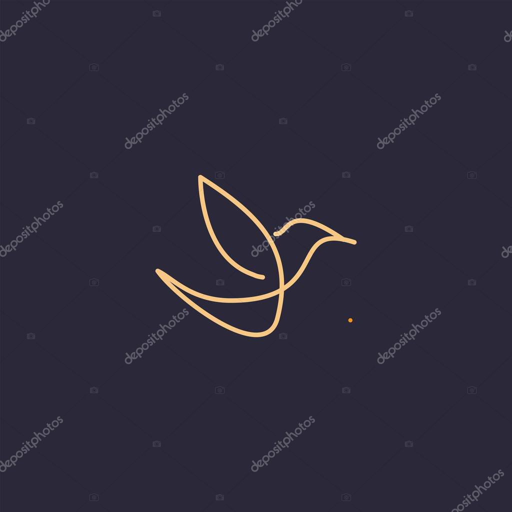 Premium Bird logo with modern concept. Bird icon vector illustration