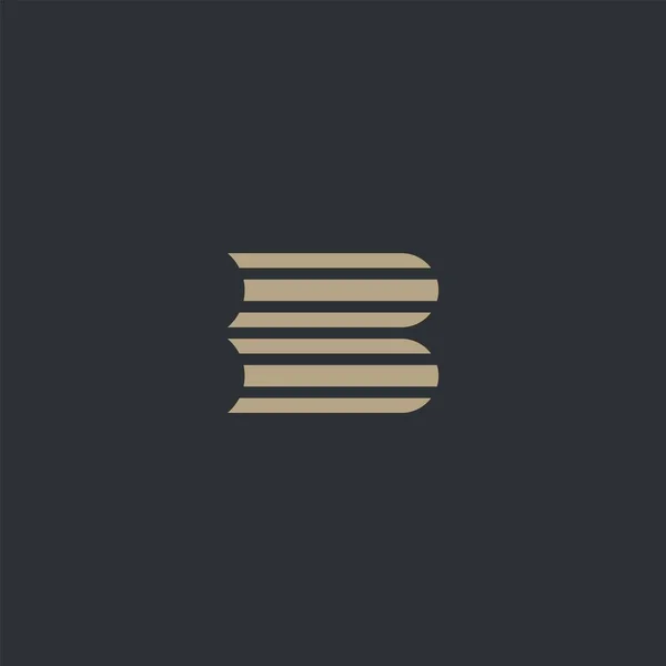 Diseño Del Logo Del Libro Premium Libro Abstracto Icono Vector — Vector de stock