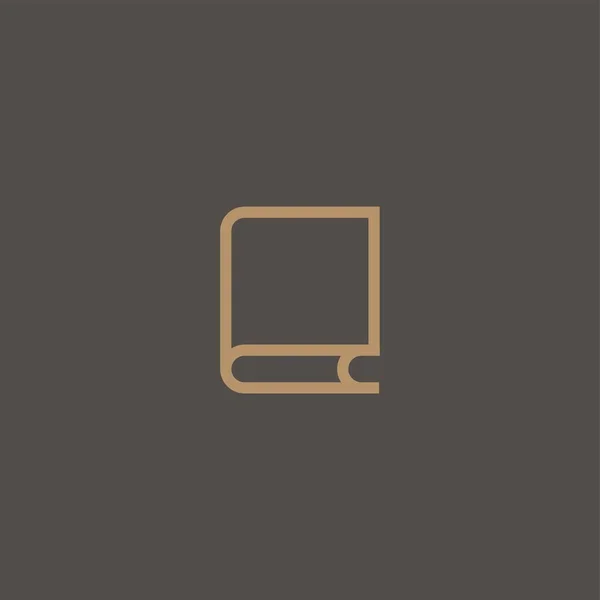 Design Logo Livre Premium Illustration Vectorielle Icône Livre Abstrait — Image vectorielle