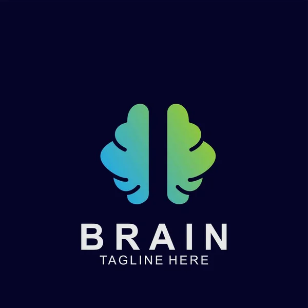 Brain Logo Kreative Gestaltung Icon Gehirn Vektor Illustration — Stockvektor