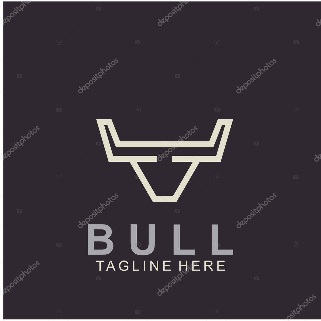 Premium bull logo design. Abstract icon bull and cow design