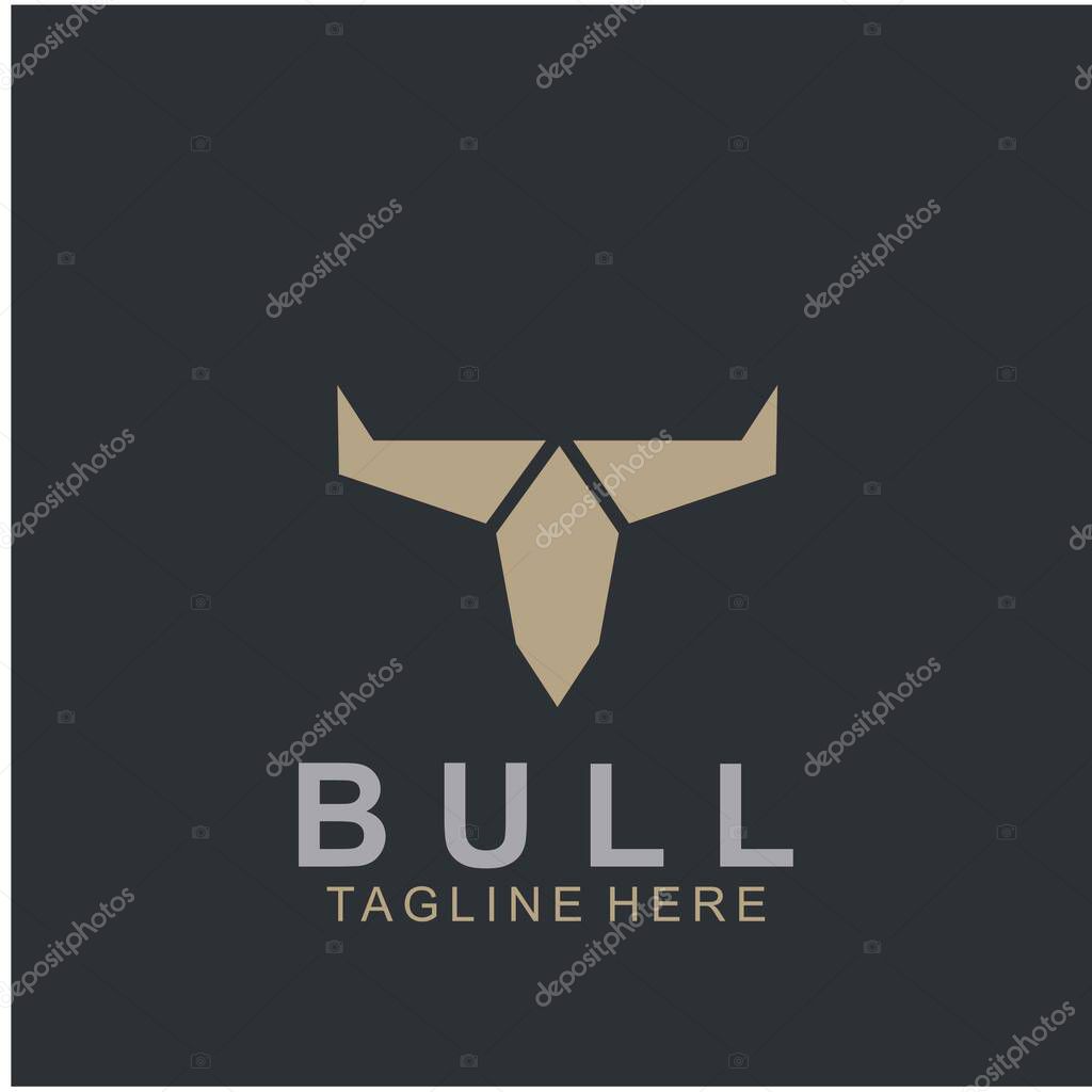 Premium bull logo design. Abstract icon bull and cow design