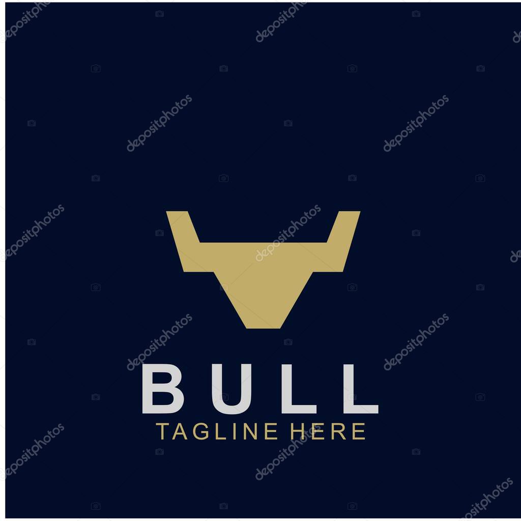 Premium bull logo design. Abstract icon bull and cow design