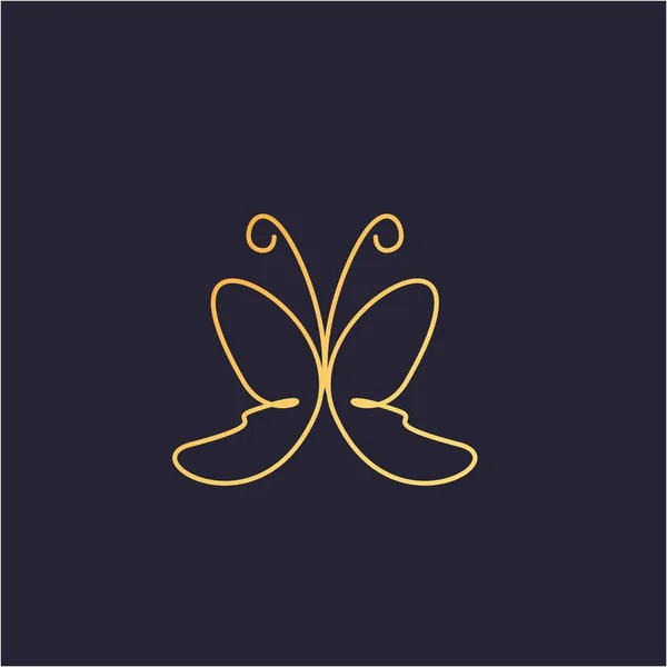 Butterfly Logo Design Met Modern Concept Icon Vlinder Vector Sjabloon — Stockvector