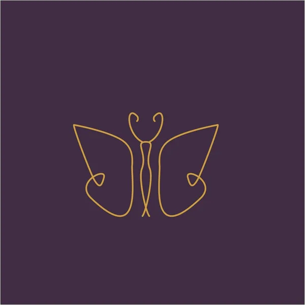 Borboleta Logo Design Com Conceito Moderno Modelo Vetor Borboleta Ícone —  Vetores de Stock