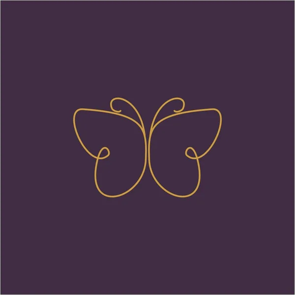 Butterfly Logo Design Avec Concept Moderne Modèle Vectoriel Papillon Icône — Image vectorielle