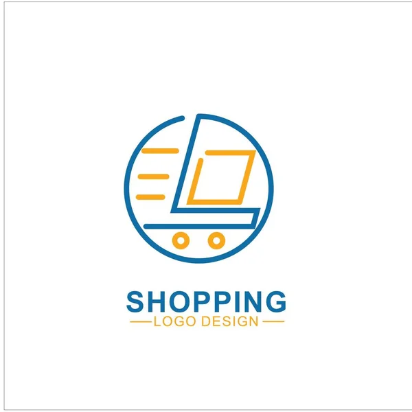 Logo Dello Shopping Illustrazione Design Modello Design Logo Del Negozio — Vettoriale Stock