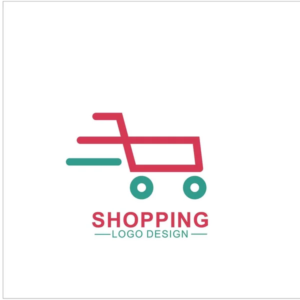 Logotipo Compras Ilustração Design Modelo Design Logotipo Loja Online — Vetor de Stock