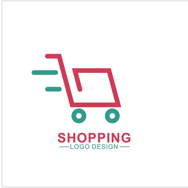 Diseño Ilustración Del Logotipo Compras Tienda Online Logo Diseño Plantilla — Vector de stock