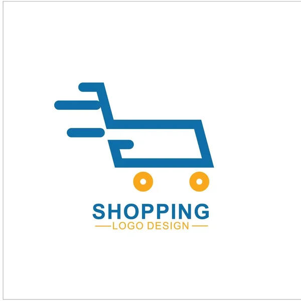 Diseño Ilustración Del Logotipo Compras Tienda Online Logo Diseño Plantilla — Vector de stock