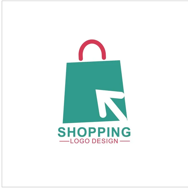 Alışveriş Logosu Çizim Tasarımı. Çevrimiçi Dükkan Logosu Tasarım Şablonu