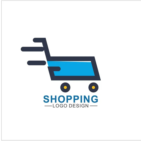 Diseño Ilustración Del Logotipo Compras Tienda Online Logo Diseño Plantilla — Vector de stock