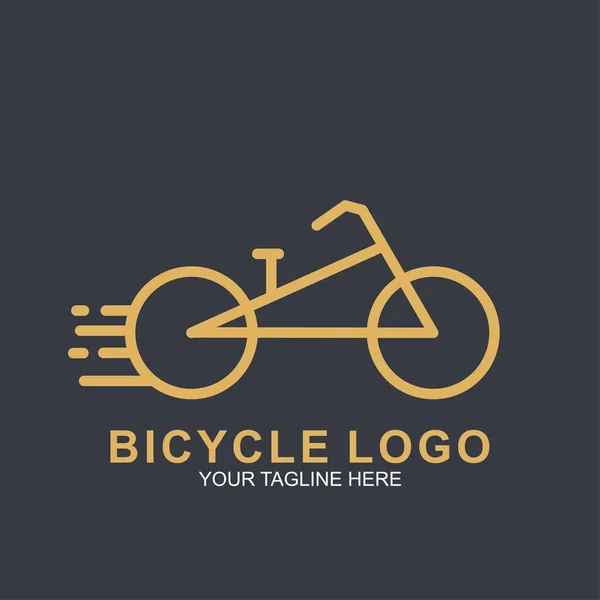 Bicycle Logo Design Template Cycling Race Vector Icon Illustration — Stock Vector