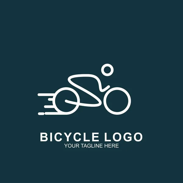 Plantilla Diseño Logotipo Bicicleta Ciclismo Carrera Vector Icono Ilustración — Vector de stock