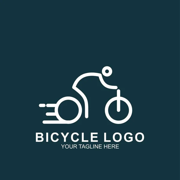 Plantilla Diseño Logotipo Bicicleta Ciclismo Carrera Vector Icono Ilustración — Vector de stock