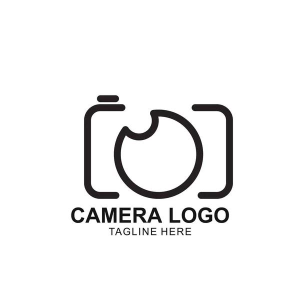 Kamera Logo Vektör Şablonu. Fotoğraf Simgesi Tasarımı