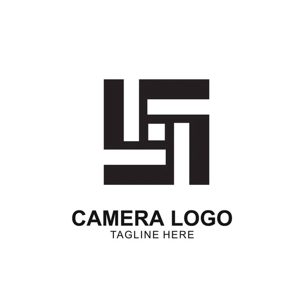 Camera Logo Vector Template Fotografie Icoon Design — Stockvector