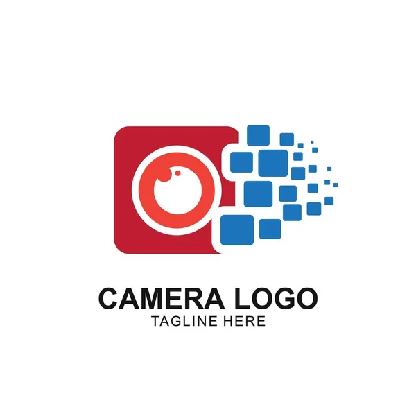 Kamera Logo Vector Sablon Fényképezés Ikon Design — Stock Vector