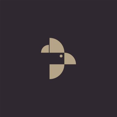 Modern konseptli birinci sınıf tavuk logosu. Soyut simge tavuk vektör illüstrasyonu