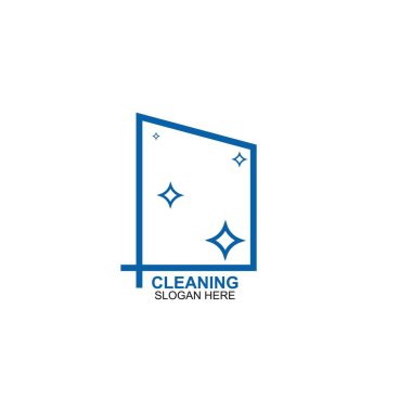 Temizlik ve Bakım Logosu Şablonu. Daireleri ve ofisleri temizliyorum.