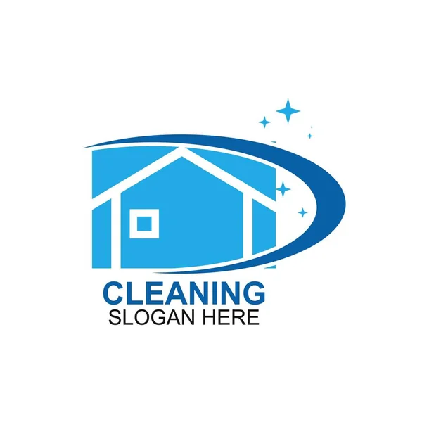 Plantilla Logotipo Limpieza Mantenimiento Limpieza Apartamentos Oficinas — Archivo Imágenes Vectoriales