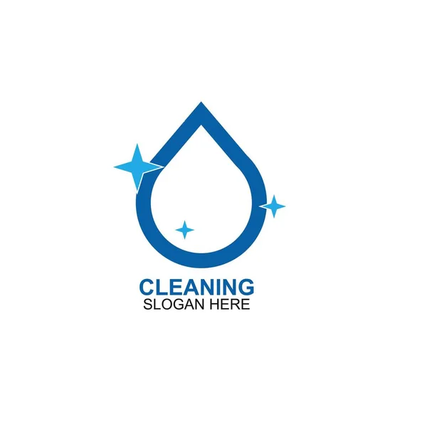 Cleaning Maintenance Logo Template Cleaning Apartments Offices — Stock Vector