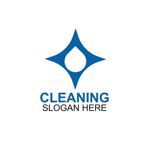 Modelo Logotipo Limpeza Manutenção Limpeza Apartamentos Escritórios — Vetor de Stock