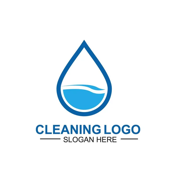 Cleaning Maintenance Logo Template Cleaning Apartments Offices — Stock Vector