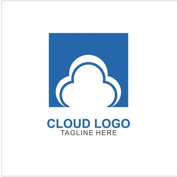 Cloud Logo Template Ontwerp Cloud Icoon Ontwerp Vector — Stockvector