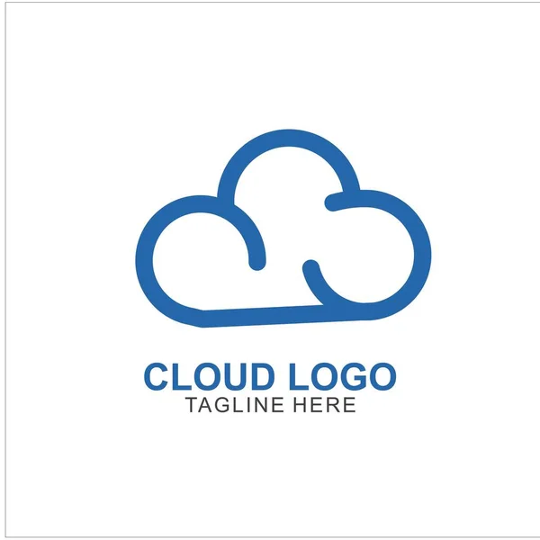 Bulut Logosu Şablonu Tasarımı Bulut Simgesi Tasarımı Vektörü — Stok Vektör