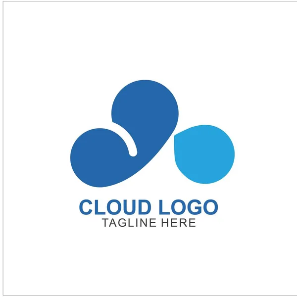Plantilla Logotipo Cloud Design Diseño Iconos Nube Vector — Vector de stock