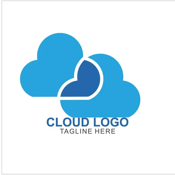 Plantilla Logotipo Cloud Design Diseño Iconos Nube Vector — Vector de stock