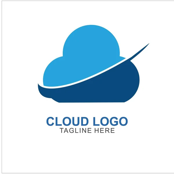 Modello Logo Cloud Design Design Icona Cloud Vettoriale — Vettoriale Stock