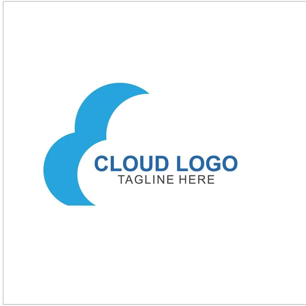 Cloud Logo Template Ontwerp Cloud Icoon Ontwerp Vector — Stockvector