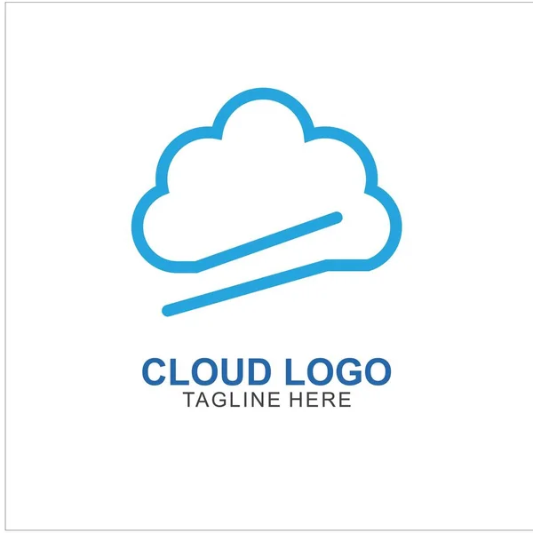 Design Modelo Logotipo Nuvem Projeto Ícone Nuvem Vector — Vetor de Stock
