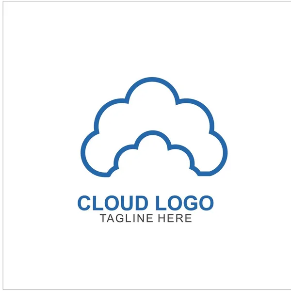 Modèle Logo Cloud Design Conception Icône Cloud Vectoriel — Image vectorielle