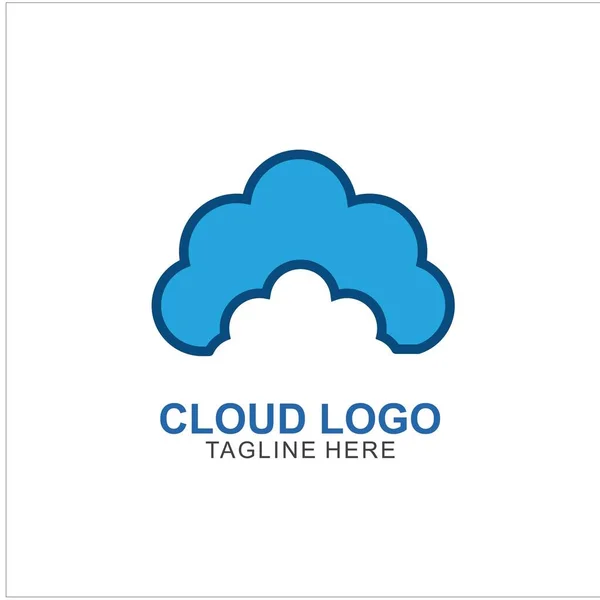 Cloud Logo Template Design Cloud Icon Design Vector — Stock Vector