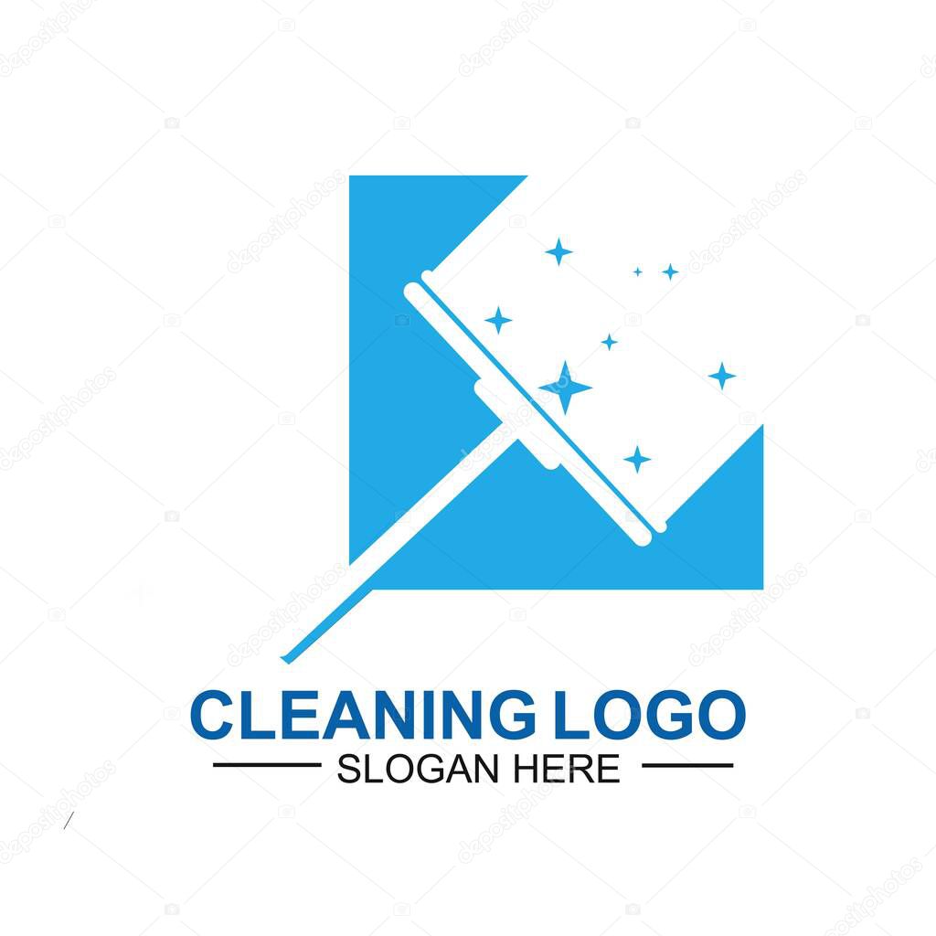 Cleaning And Maintenance Logo Template. cleaning apartments and offices
