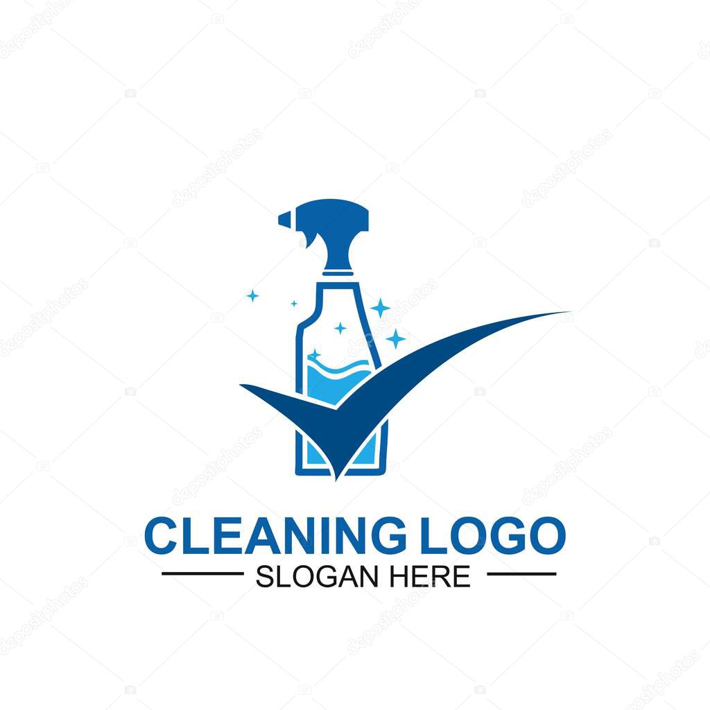 Cleaning And Maintenance Logo Template. cleaning apartments and offices