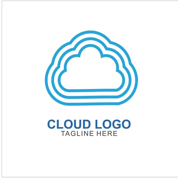 Plantilla Logotipo Cloud Design Diseño Iconos Nube Vector — Vector de stock