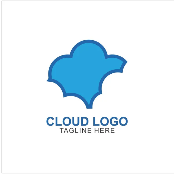 Modello Logo Cloud Design Design Icona Cloud Vettoriale — Vettoriale Stock