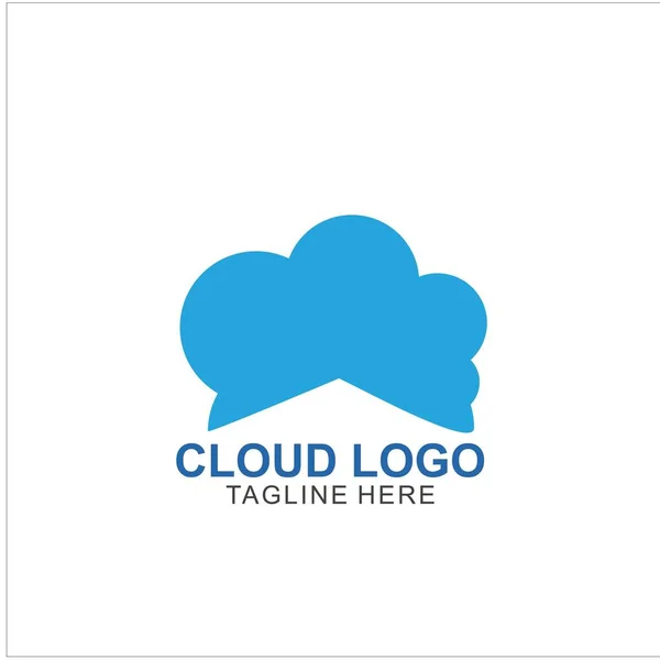 Cloud Logo Template Ontwerp Cloud Icoon Ontwerp Vector — Stockvector
